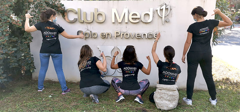 L’équipe AdomVET au Club Med d'Opio